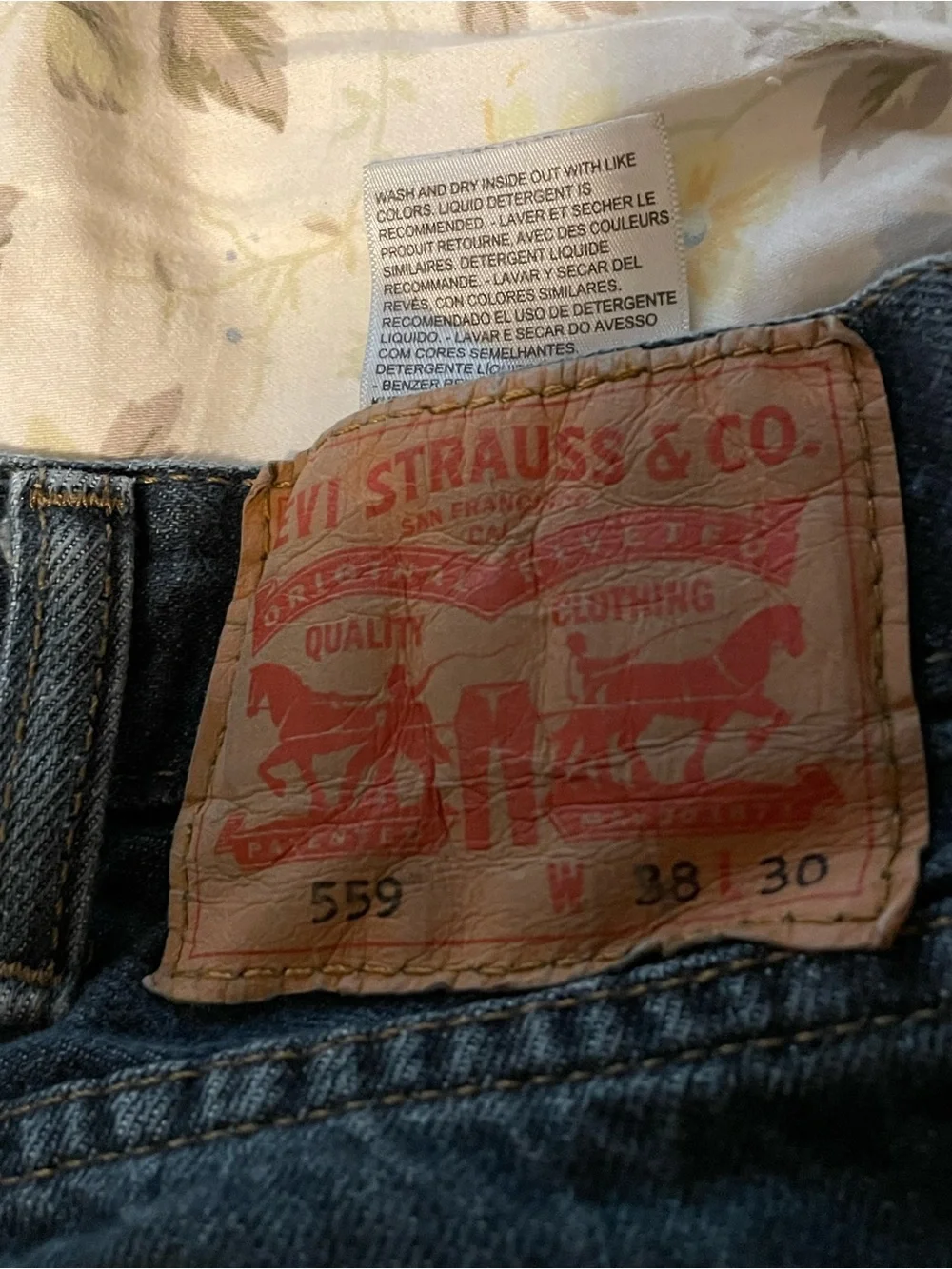 Men's Levi’s 559 Indigo Relaxed Straight Leg Jeans